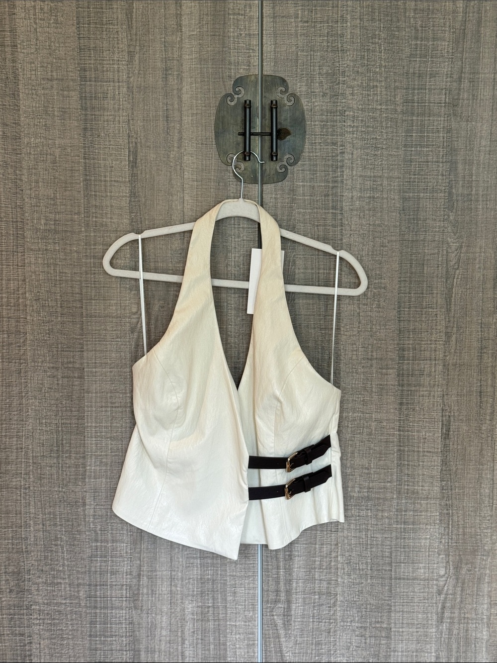 Zara Halter Vest with Buckle Detail